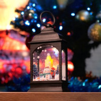 Feron Световая фигура Свеча &quot;Снеговик&quot; 1LED (батарейки в компл) 2700K 12,5см черный LT128 51456