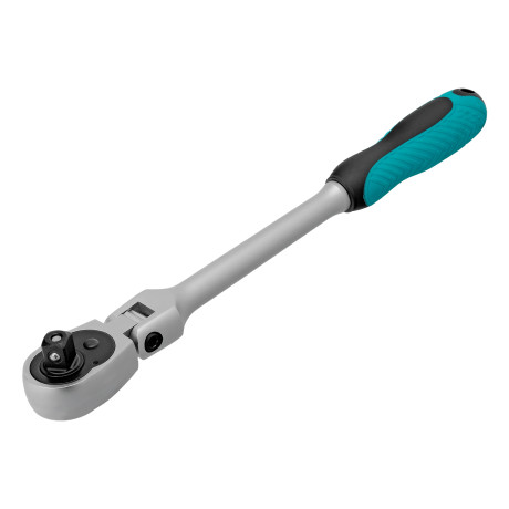 Ключ-трещотка шарнирный 1/2", СrV, 72 зуба, с быстрым сбросом, матовый хром Stels