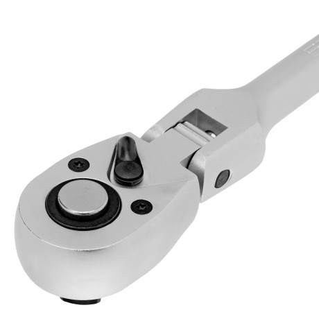 Ключ-трещотка шарнирный 1/2", СrV, 72 зуба, с быстрым сбросом, матовый хром Stels