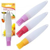 Кисточка с ручкой-контейнером, 30мл, 18,5см (кратность 6шт!!!), силикон DH80-17 Мультидом