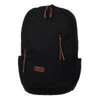 Рюкзак подростковый 46х30х14см, 2 отд., 3 карм., нашивка, ПЭ под хлопок, отделка иск.кожей, черный