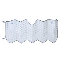 ЕРМАК Шторка солнцезащитная на лобовое стекло, 130x60см, серебристая