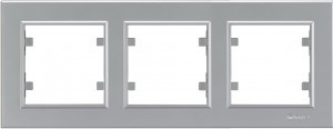 Makel Karea рамка  3 мест. серебро (горизонт.) 56065703