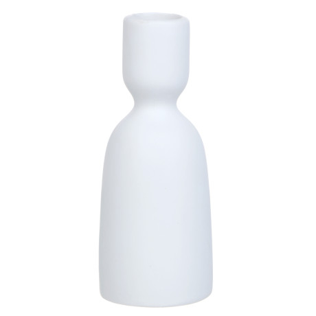 Подсвечник, 5,3х5,3х13,3см, керамика, цвет белый, арт.16