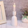 Подсвечник, 5,3х5,3х13,3см, керамика, цвет белый, арт.16
