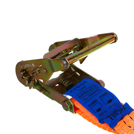 ЕРМАК Стяжка груза с храповиком 10м, 2000/4000 кг, двойной крюк