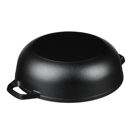 VETTA Вок чугун, d30х8,5см, стеклянная крышка, индукция