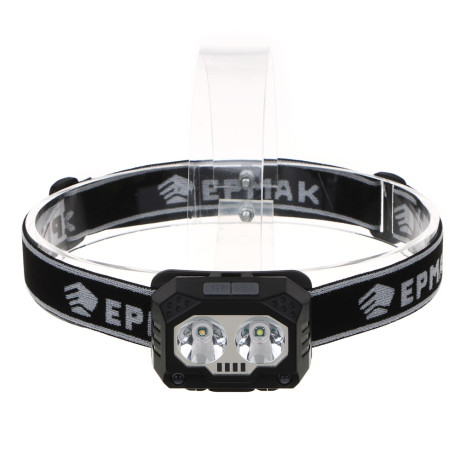 ЕРМАК Фонарь налобный, 2 LED + красный свет, 6 режимов, 3хААА, 64х43х37 мм
