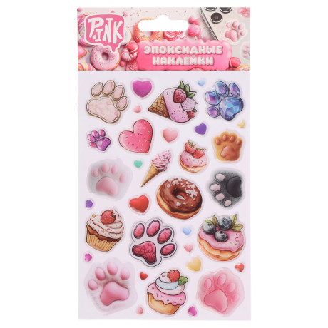 Наклейки эпоксидные, 11x20 см, в ассортименте