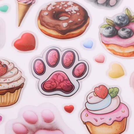 Наклейки эпоксидные, 11x20 см, в ассортименте