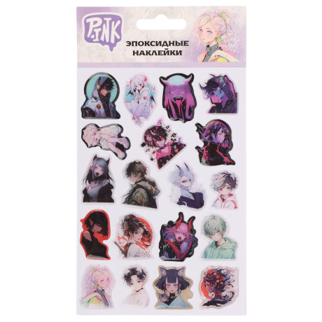Наклейки эпоксидные, 11x20 см, в ассортименте