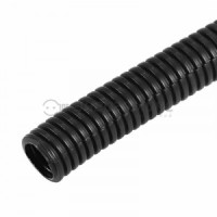 Труба автомоб. гофр. ПП разрезная d9,8мм (бухта 50м,цена за м) (черно-серый) (50!) DKC(ДКС) 15-1050