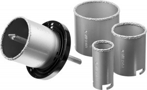 Набор STAYER "PROFI": Коронки с основанием и центровочным сверлом, d=33, 53, 67, 73мм, 6предм