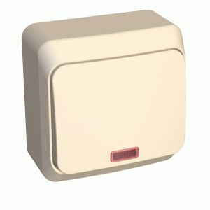 Systeme Electric Этюд выкл. ОУ 1 кл. крем. (пл.осн., инд.) BA10-005K (25!)