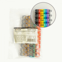Stekker маркер кабельный наборный &quot;0-9&quot; 6мм (уп.100шт-10 отрез. по 10шт) CBMR-MKN6 49399