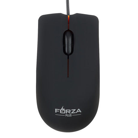 FORZA Компьютерная мышь проводная Compact, 1200DPI, Soft Touch, USB, каб. 160см, чёрный
