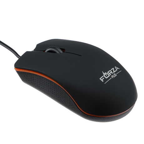 FORZA Компьютерная мышь проводная Compact, 1200DPI, Soft Touch, USB, каб. 160см, чёрный