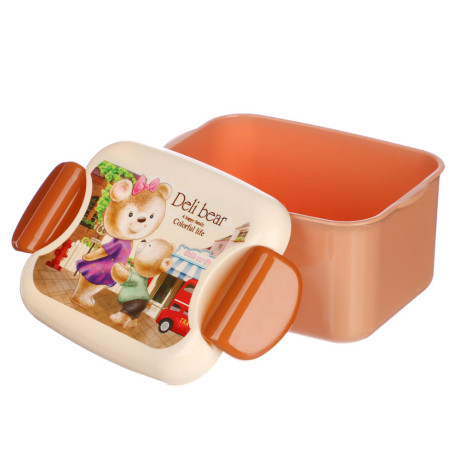 Ланчбокс с ложкой и вилкой "Медвежата", 500мл, полипропилен