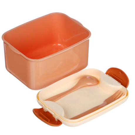 Ланчбокс с ложкой и вилкой "Медвежата", 500мл, полипропилен