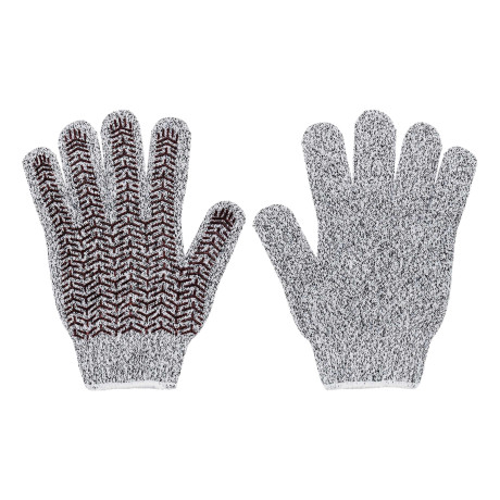 Перчатки трикотажные, ПВХ -гель Протектор, защита  от порезов Сибртех