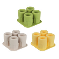 VETTA Форма силиконовая для льда 4 ячейки 12,5х12,5х7см, "Рюмка", 3 цвета