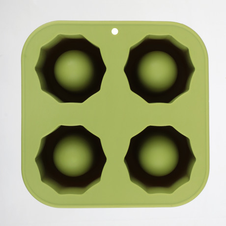 VETTA Форма силиконовая для льда 4 ячейки 12,5х12,5х7см, "Рюмка", 3 цвета