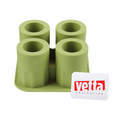 VETTA Форма силиконовая для льда 4 ячейки 12,5х12,5х7см, "Рюмка", 3 цвета