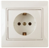 ЭРА Intro Plano роз. СУ 1 мест. 16А, 250В (земля, керамика) сл.кость, 1-202-02, 1482