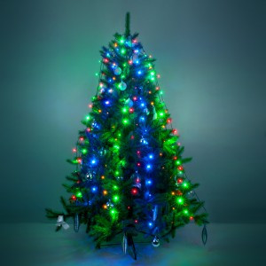 EUROSVET Гирлянда-занавес на елку 150LED разноцв. 0,45*1,5м. 8реж. провод 3м.зел 200-003 a049840