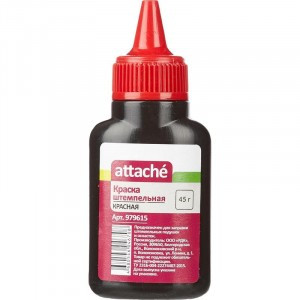 Краска штемпельная Attache красная 45мл 979615
