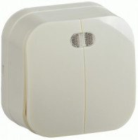 IEK GLORY выкл. ОУ 2 кл. инд. 10А ВС20-2-1-ХК кремовый (бежевый) EVH21-K33-10