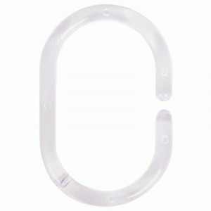 Кольца для штор в ванную прозрачные,пластиковые,овальные,12 шт,103955/ Рыжий кот