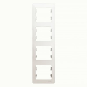 Systeme Electric GLOSSA рамка СУ 4 мест. перламутр (вертик.) GSL000608 (5!)