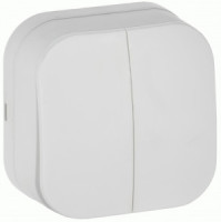 IEK GLORY выкл. ОУ 2 кл. 10А ВС20-2-0-ХБм белый мат. EVH20-K01M-10