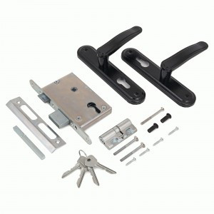 Д-град Зенит ЗВ4-3.03 чёрный Замок врезной с/руч (15)