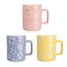 MILLIMI Ситец Кружка, 400мл, фарфор, 3 дизайна