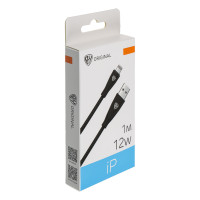 BY Кабель для зарядки Nylon Pro USB(A)-iP, 12W, 1 м, 2.4A, нейлон, черный