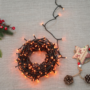 Гирлянда-нить св/д, 12W 20м 200 LED провод зеленый ULD-S2000-200/DGA AMBER IP20 Uniel