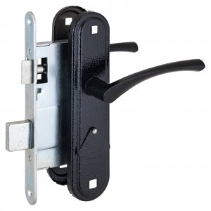 Омега Д-град ЗВ9.2-01 черный м/о 67 Замок врезной с/руч10)