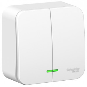 Systeme Electric BLANCA выкл. ОУ 2 кл. 10А бел. (пл.осн., инд., изол.пл.) BLNVA105111 (15!)