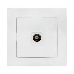 EKF Валенсия роз. СУ телевизионная TV 1 мест. 75Ом 5-862МГц белая Al/Cu (корпус PC) EWA00-027-10