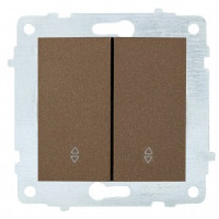 OVIVO мех. выкл. СУ 2 кл. 10А (проходной) мокка (ко всем рамкам) 600-000219-211