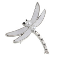 Брошь стрекоза, 4x4,5см, сплав, БЖ25-22