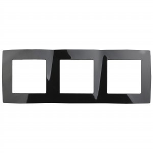 ЭРА 12 рамка СУ 3 мест. черный, 12-5003-06 2268