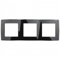 ЭРА 12 рамка СУ 3 мест. черный, 12-5003-06 2268