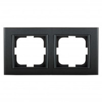 OVIVO Рамка СУ 2 мест. MINA, черный металлик, 401-170000-226