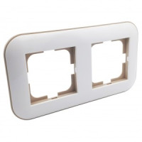 OVIVO Рамка СУ 2 мест. LOFT, белый/крафт, 404-010006-226