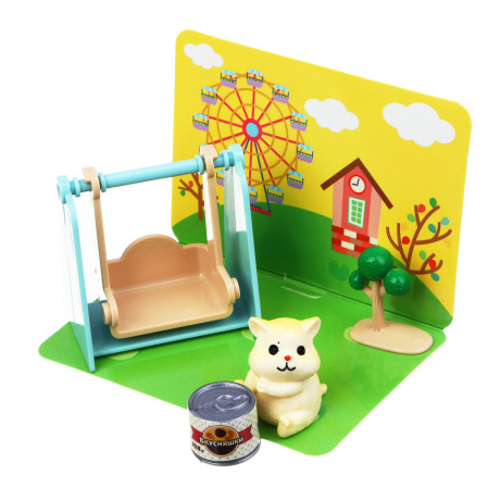 ИГРОЛЕНД Питомец с акс. "Хомяк в домике" ABS, PP, 8х5х12 см, 6 диз.