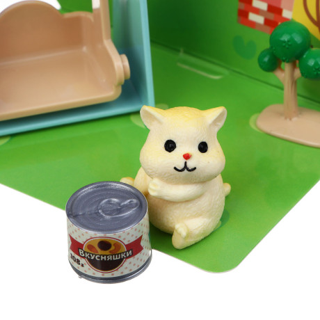 ИГРОЛЕНД Питомец с акс. "Хомяк в домике" ABS, PP, 8х5х12 см, 6 диз.