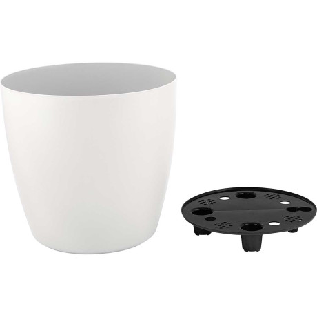 Горшок ВИЕННА D250мм 9л кругл со встав бел жасмин